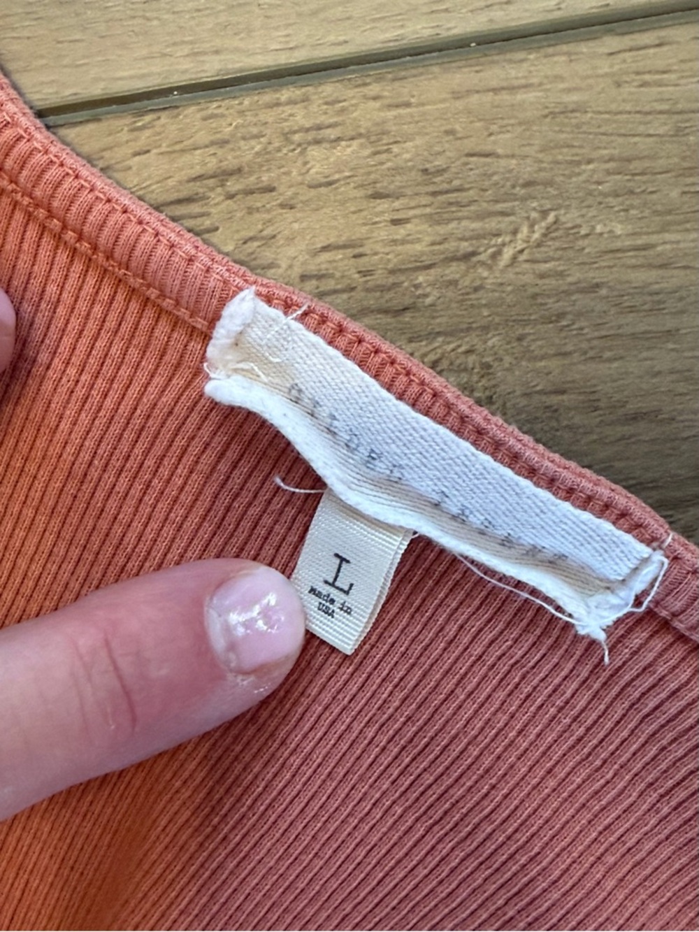 Gilded Intent Ribbed Square-Neck Tank in Coral - Picture 3 of 3